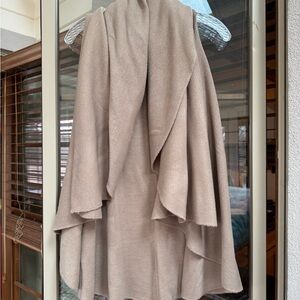 Elegant Women's Tan Drape Cardigan